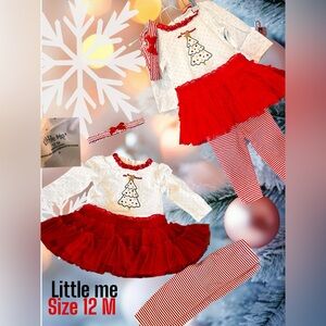 Cute three-piece Christmas set/ dress